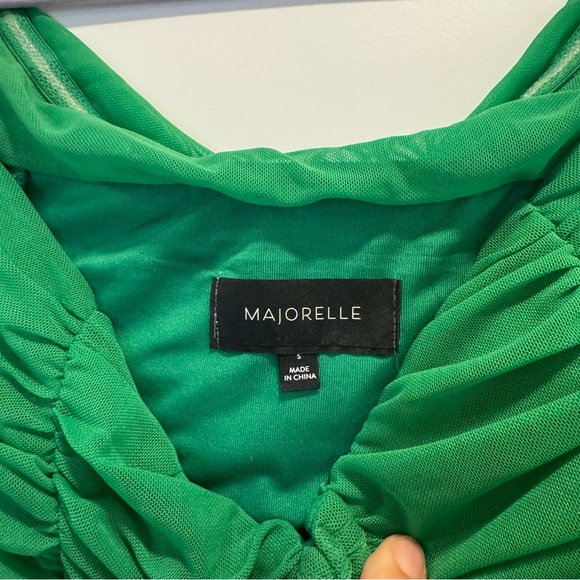 Majorelle Kelly Green Off-the-Shoulder Tabitha Midi Dress, size SMALL - Picture 8 of 8